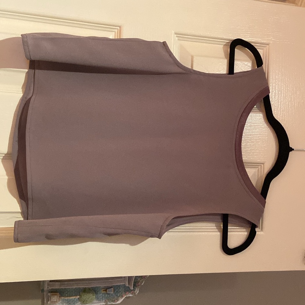 Taupe female silk tank top. Size xs. New - Picture 3 of 3